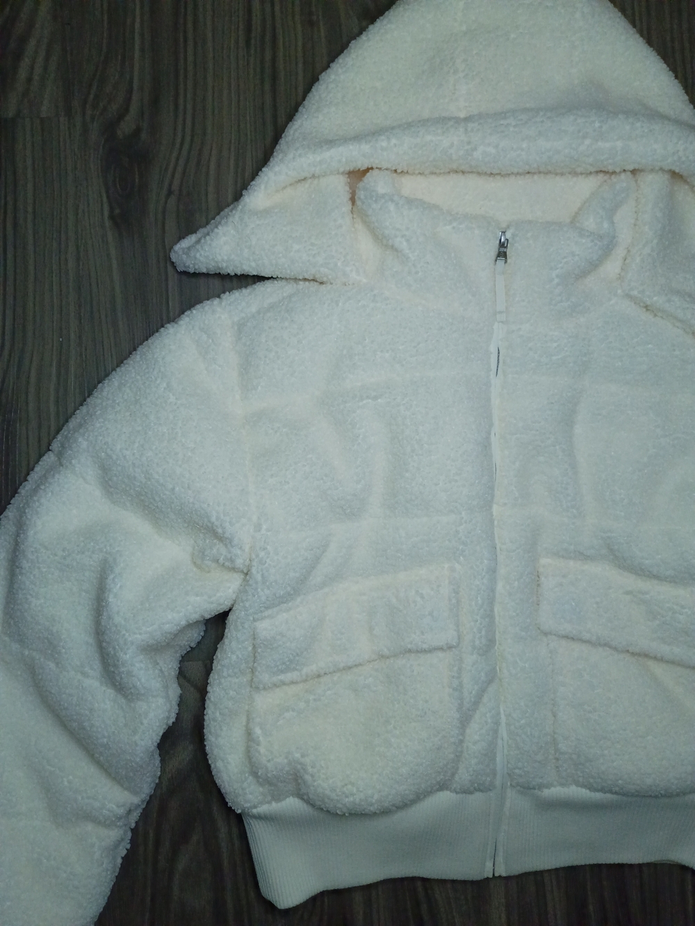 Lou & Grey Cream Sherpa Hooded Jacket